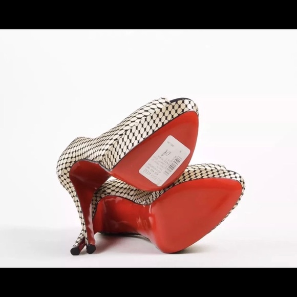 🎁HP🎁 Christian Louboutin Nude Black Satin Heel - Picture 3 of 8